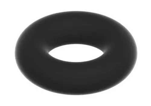 Schwarzer O-Ring mit toroidalem Design, geeignet für Abdichtungen. Von Bosch, sichtbar in glatter Oberfläche und durchgehendem Durchmesser.